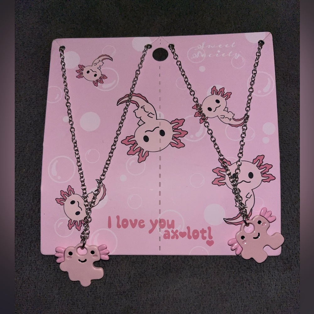 New Adorable Axolotl Necklaces Set Best Friends Hot Topic